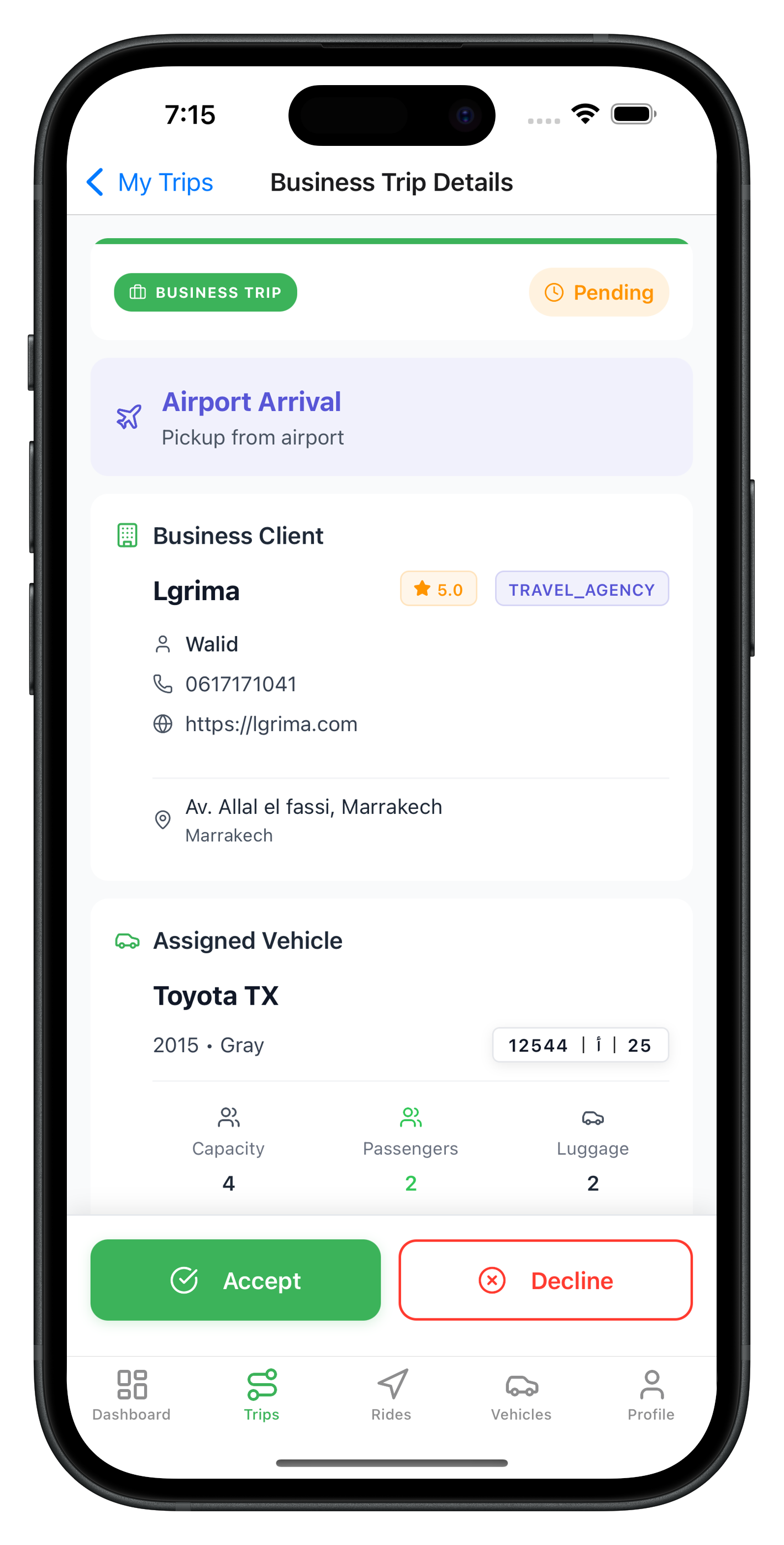 Lgrima Partner App Dashboard
